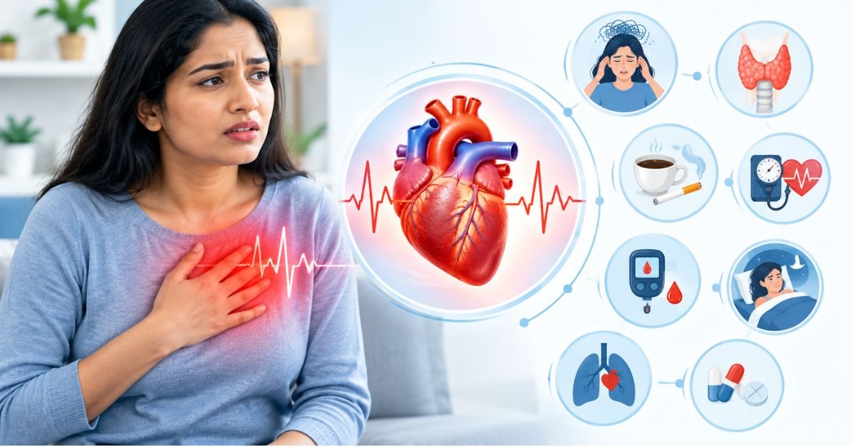 धड़कन तेज या अनियमित होने के कारण क्या हो सकते हैं?